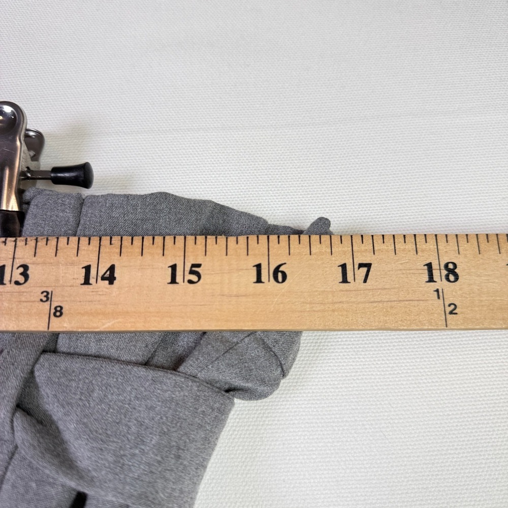 LOFT Gray Paperbag‎ Waist Tie Belt Pleated Tapered Pants Size LP - Picture 5 of 6
